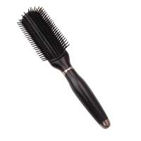 OEM Factory Large 9 Row Cushion Hair Styling Denman Brush With Nylon Pins