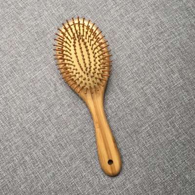 custom bamboo oval airbag massage comb denman hair brush