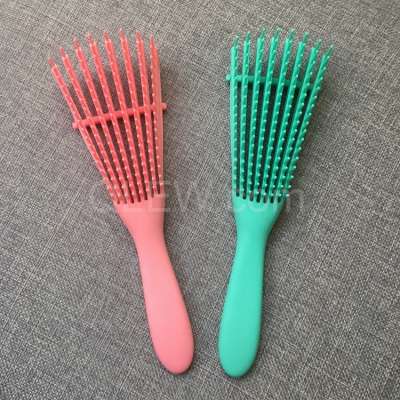 Luxury special plastic 8 rows head curve vent detangling hair brush